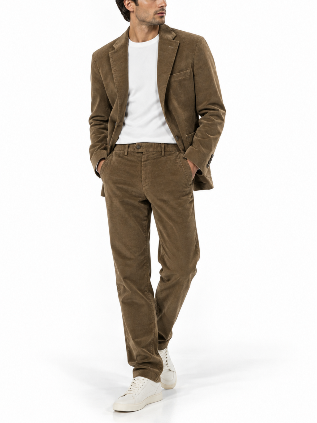 Chino Gianni Lupo Fango in velluto liscio GL7057 MILITARY GIANNI LUPO 