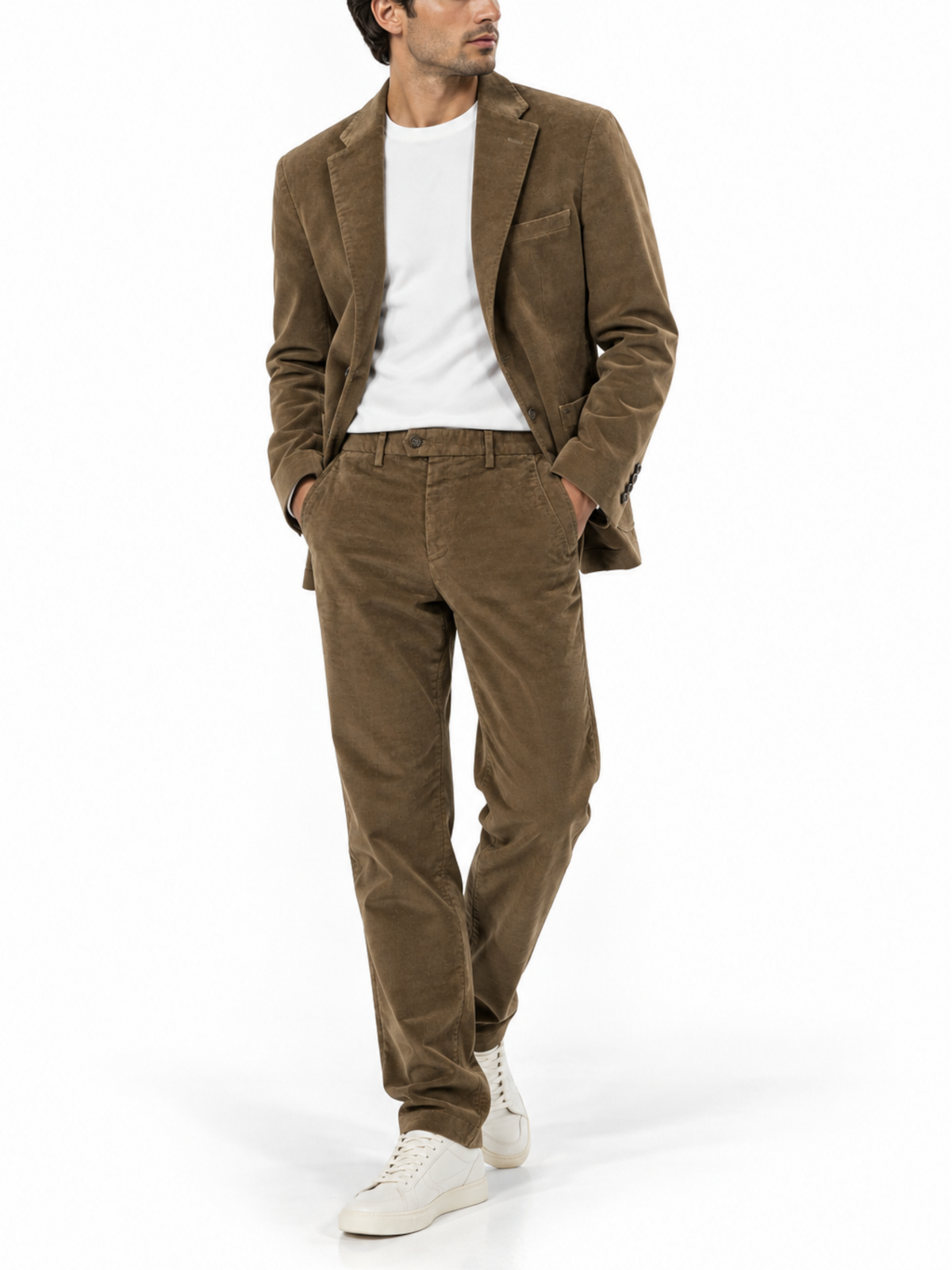 Chino Gianni Lupo Fango in velluto liscio GL7057 MILITARY GIANNI LUPO 