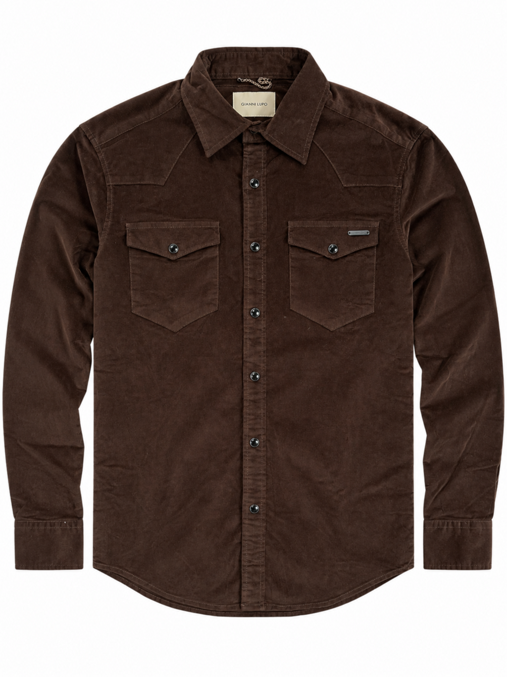 Camicia Gianni Lupo Marrone western GL7800S COFFEE GIANNI LUPO 
