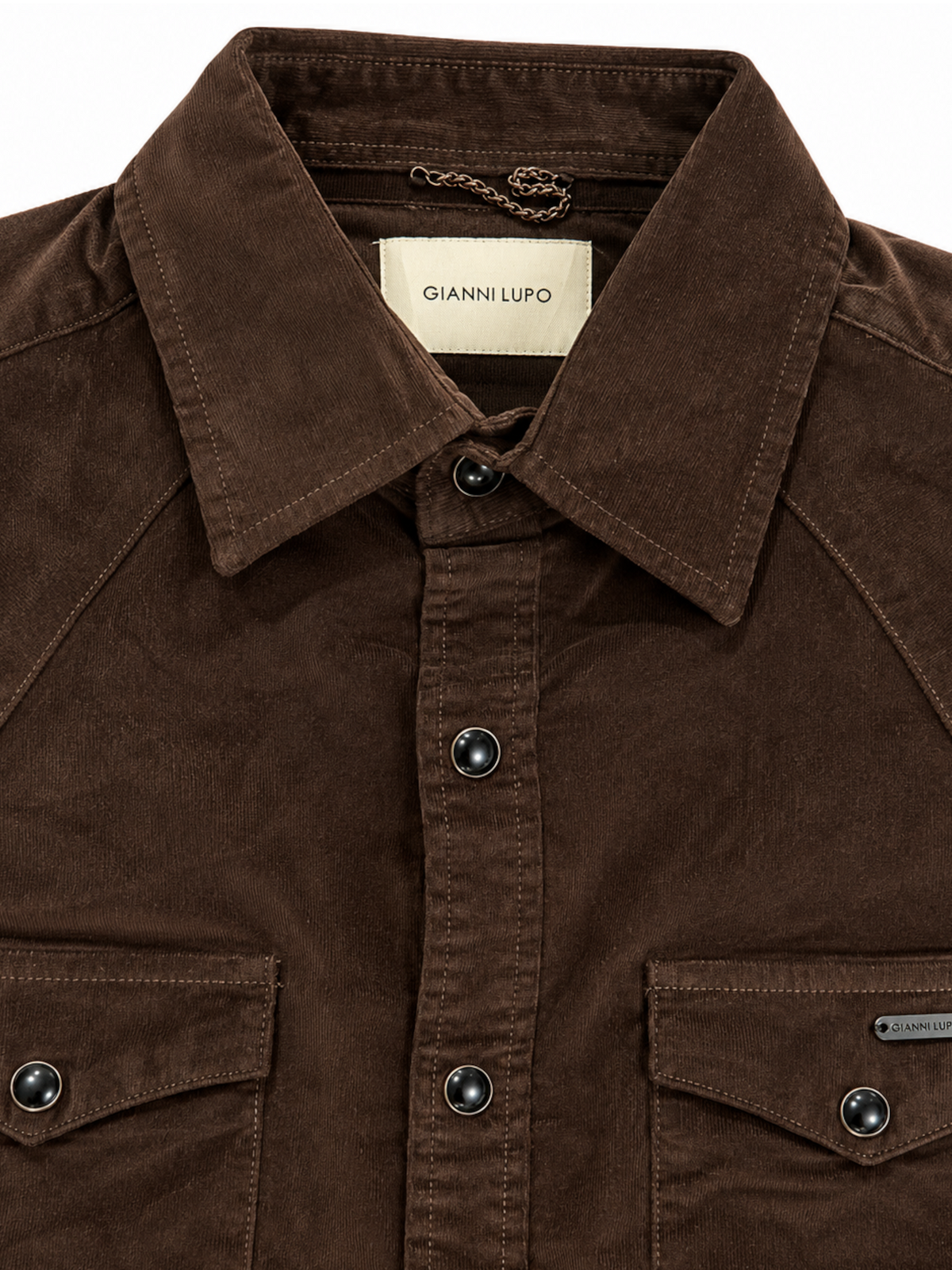Camicia Gianni Lupo Marrone western GL7800S COFFEE GIANNI LUPO 