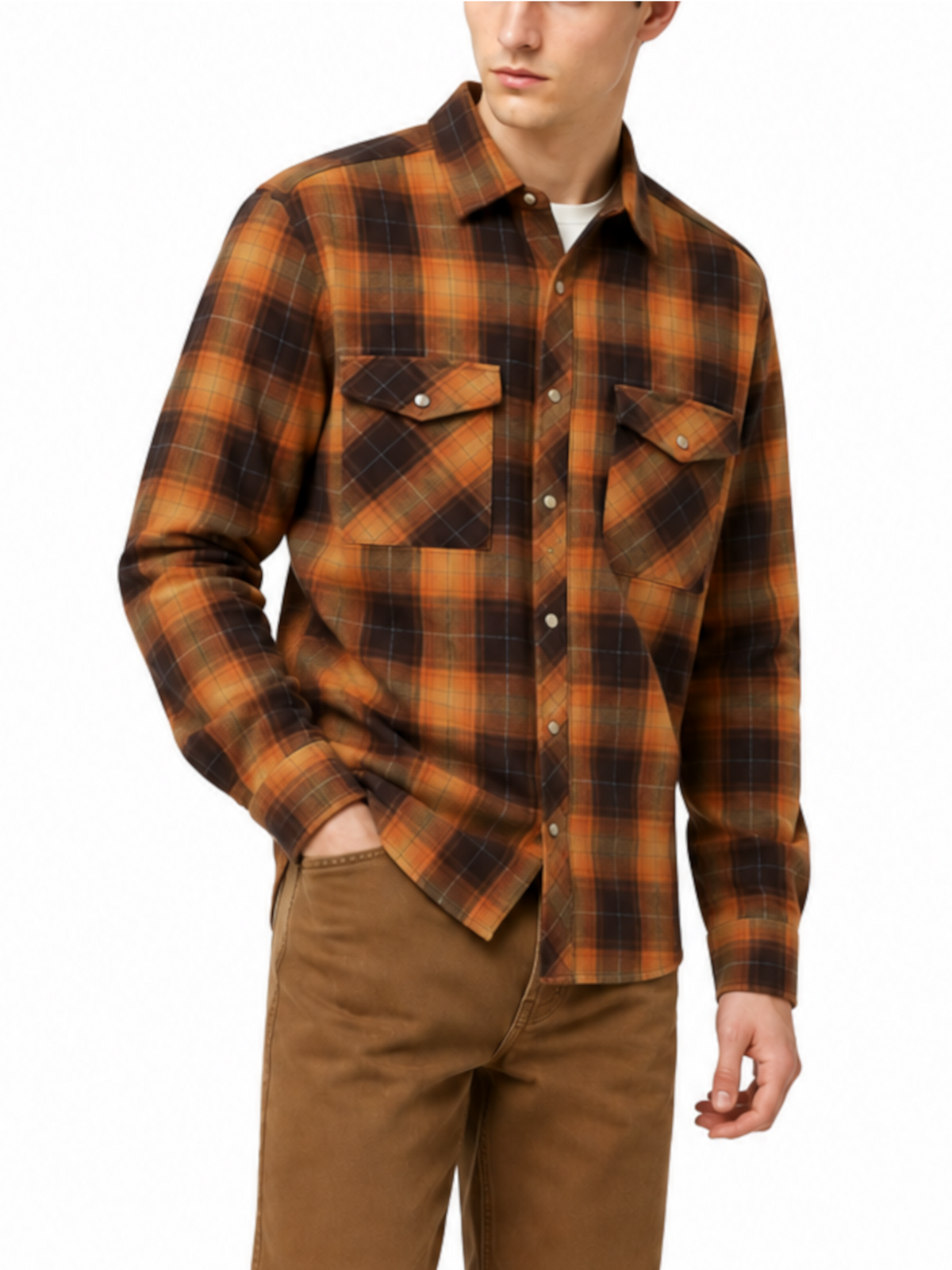 Camicia Gianni Lupo Cammello a quadri GL7846 CAMEL GIANNI LUPO 