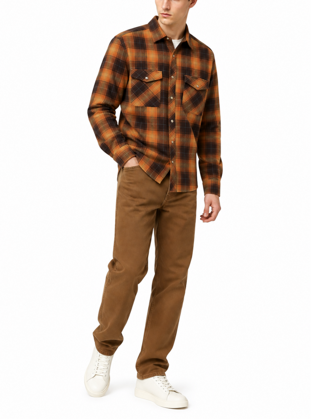 Camicia Gianni Lupo Cammello a quadri GL7846 CAMEL GIANNI LUPO 