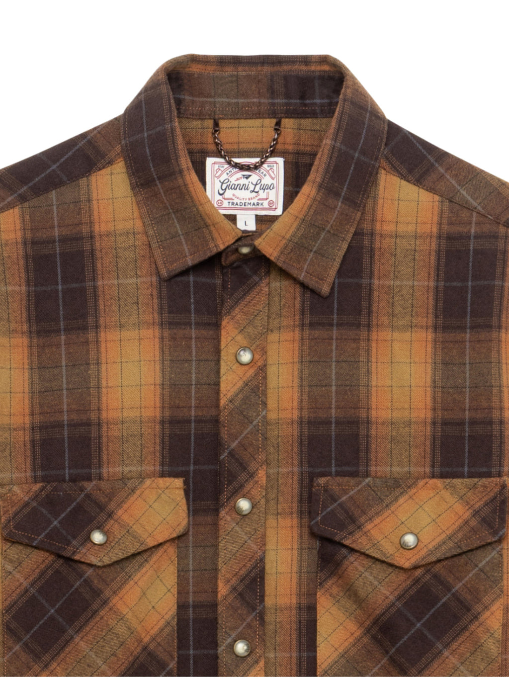 Camicia Gianni Lupo Cammello a quadri GL7846 CAMEL GIANNI LUPO 