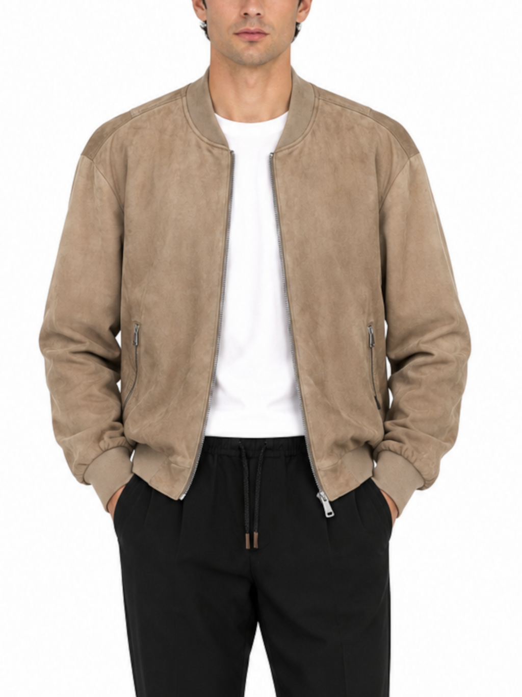 Bomber Gianni Lupo Beige scamosciato GL9715 BEIGE GIANNI LUPO 