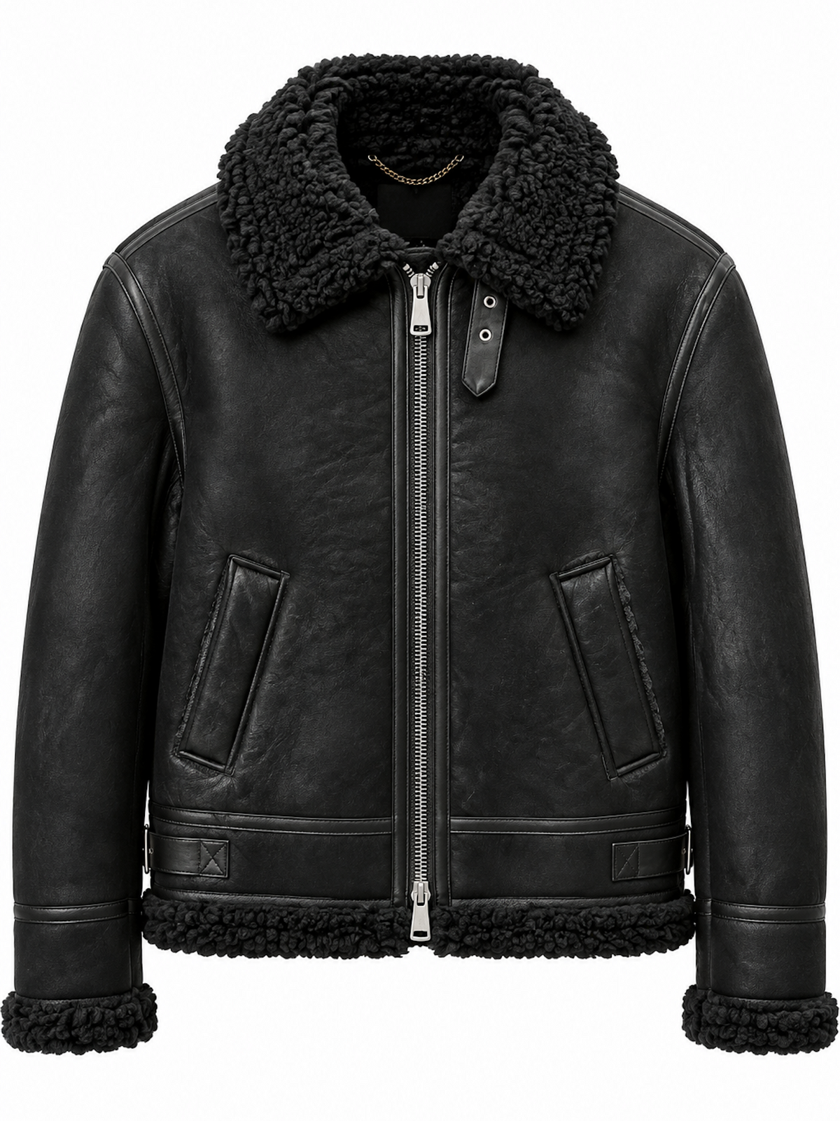 Bomber Gianni Lupo Nero Montone GL9800 NERO GIANNI LUPO 