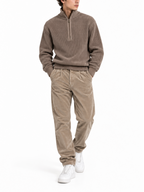 Chino Gianni Lupo Fango slim fit fustagno operato GN21846 MUD GIANNI LUPO 