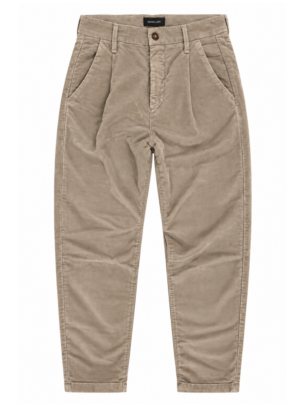 Chino Gianni Lupo Fango slim fit fustagno operato GN21846 MUD GIANNI LUPO 
