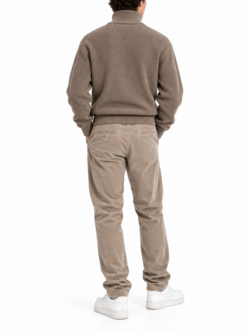 Chino Gianni Lupo Fango slim fit fustagno operato GN21846 MUD GIANNI LUPO 