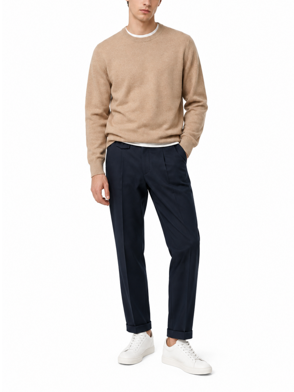 Chino Gianni Lupo Blu slim fit fustagno operato GN21846 NAVY GIANNI LUPO 