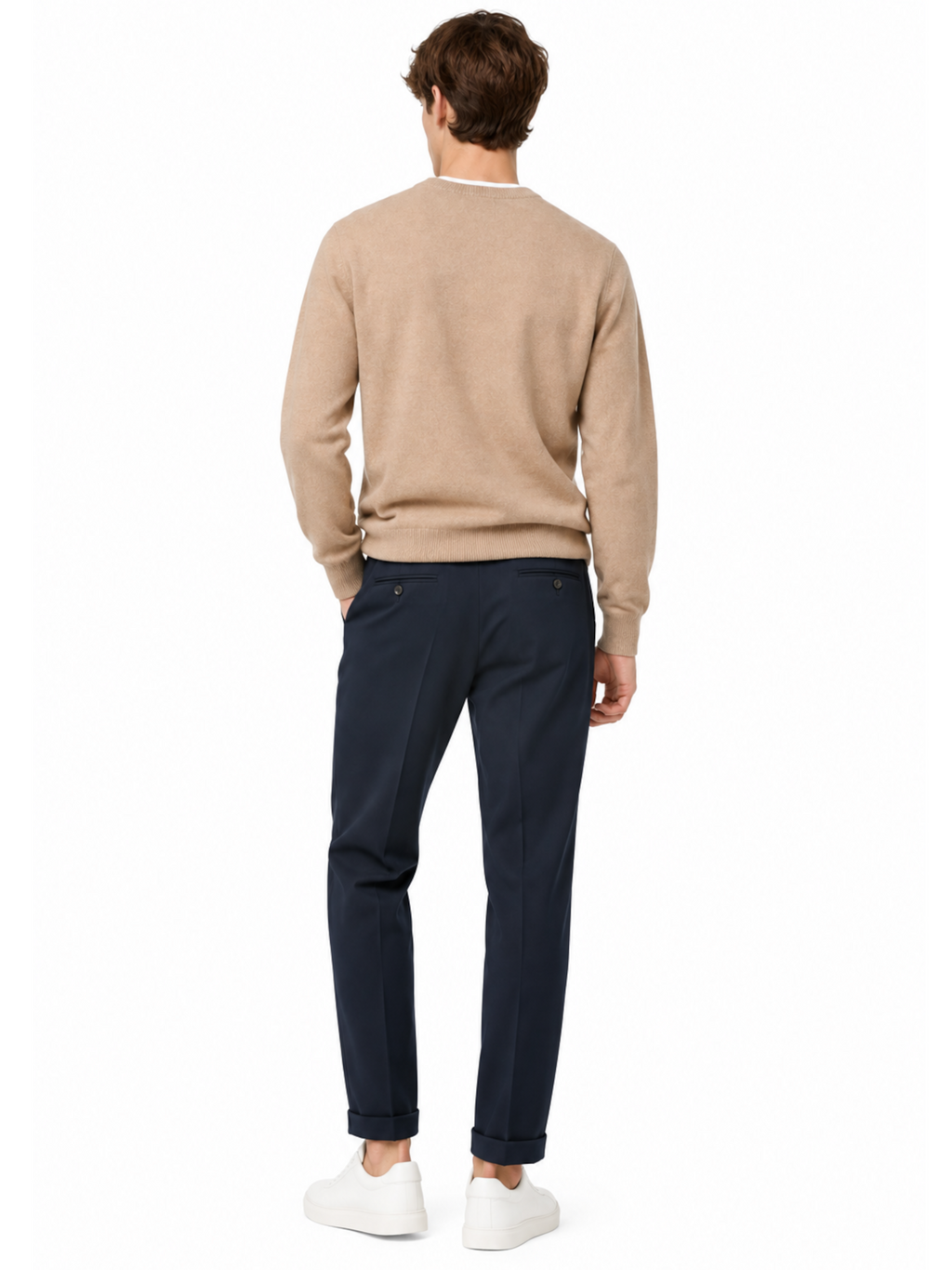 Chino Gianni Lupo Blu slim fit fustagno operato GN21846 NAVY GIANNI LUPO 