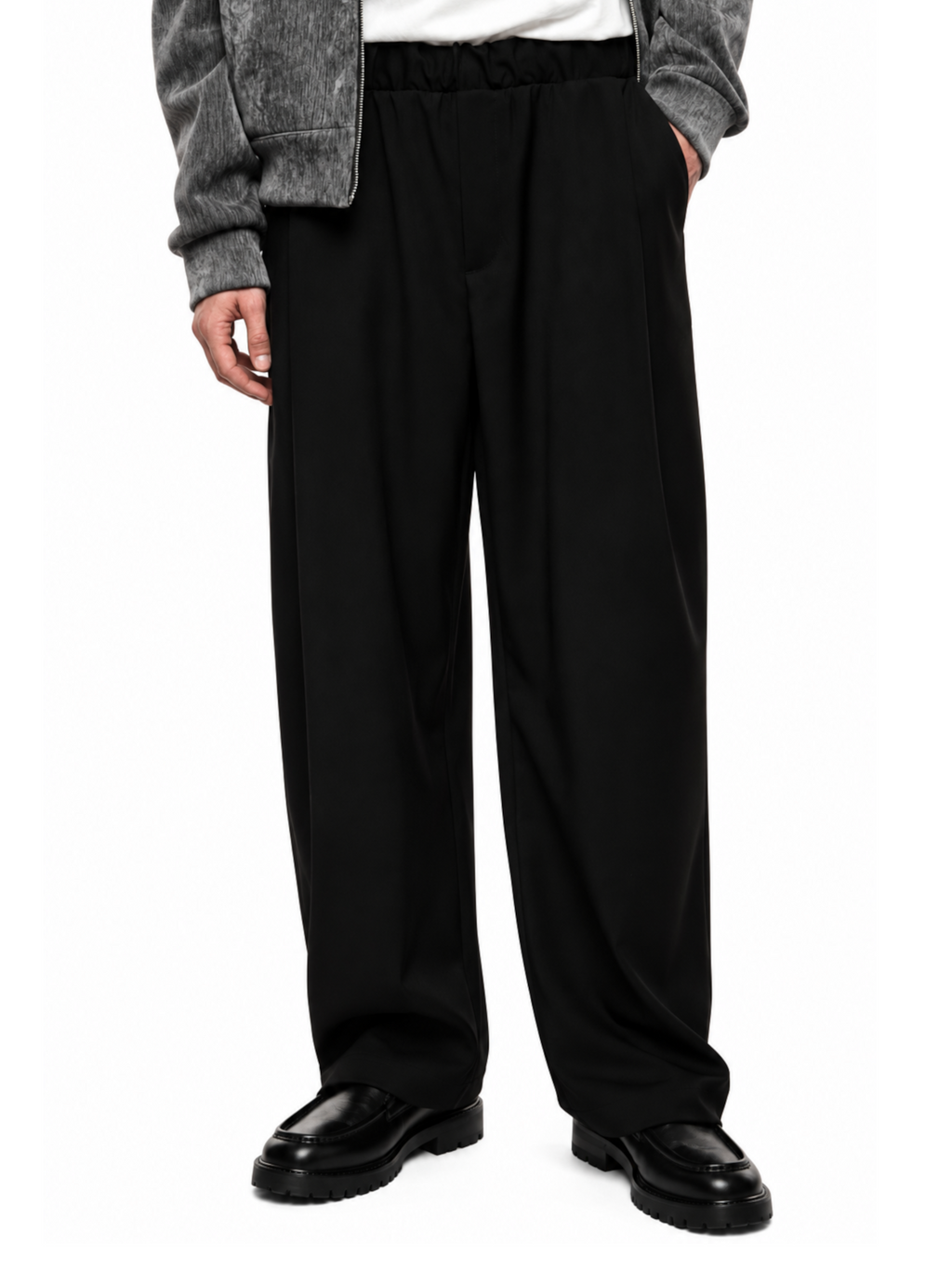 Pantalone Imperial Nero Pinces ampio PE6YMBV NERO IMPERIAL 