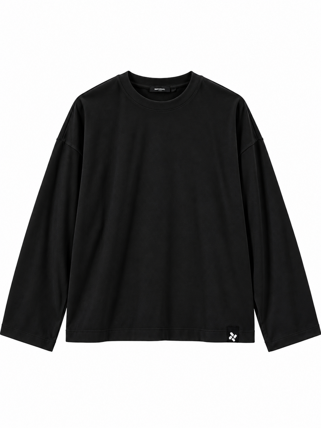 T-shirt Imperial Nero Cropped a manica lunga T7230P1001 NERO IMPERIAL 