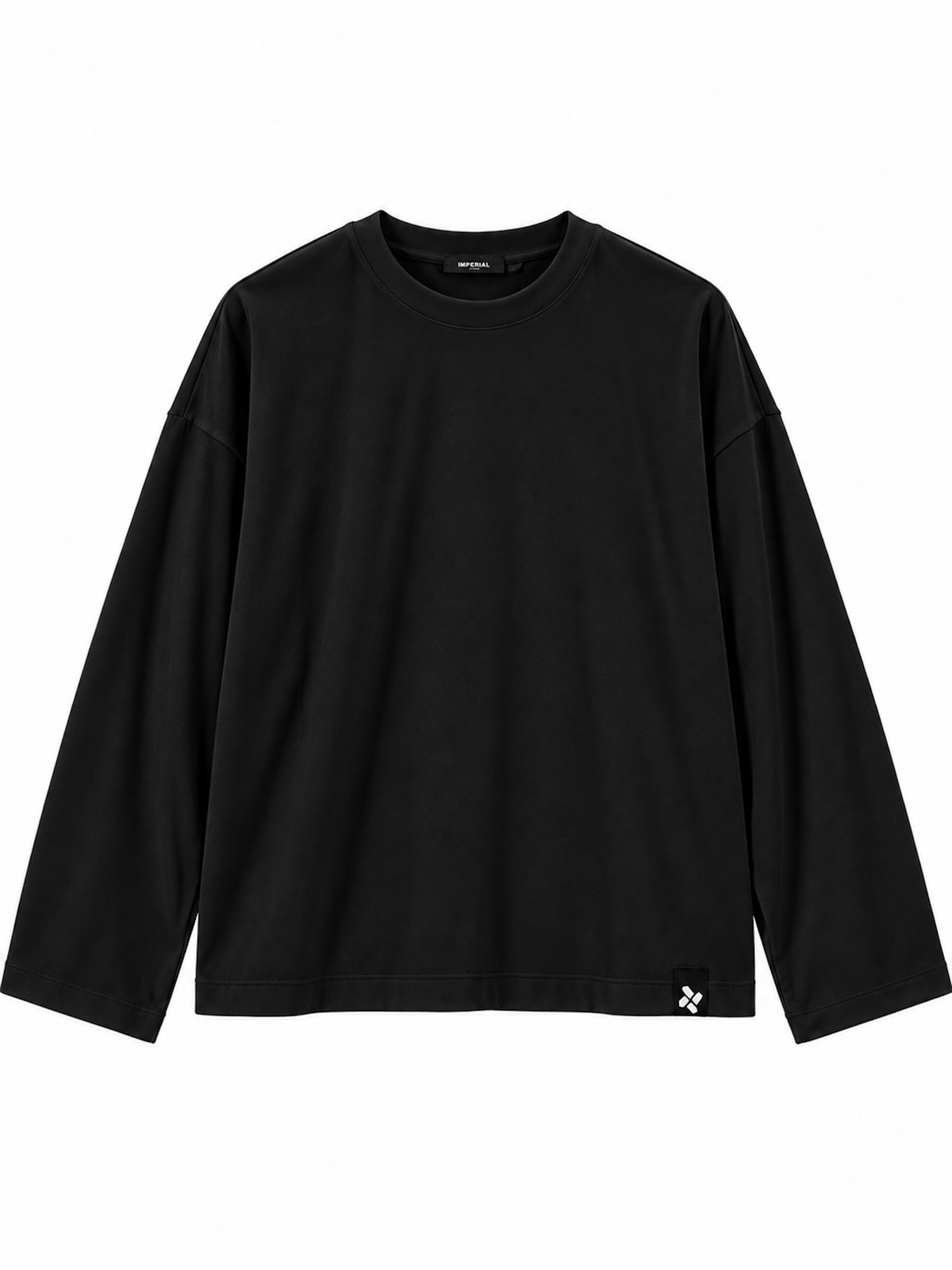 T-shirt Imperial Nero Cropped a manica lunga T7230P1001 NERO IMPERIAL 