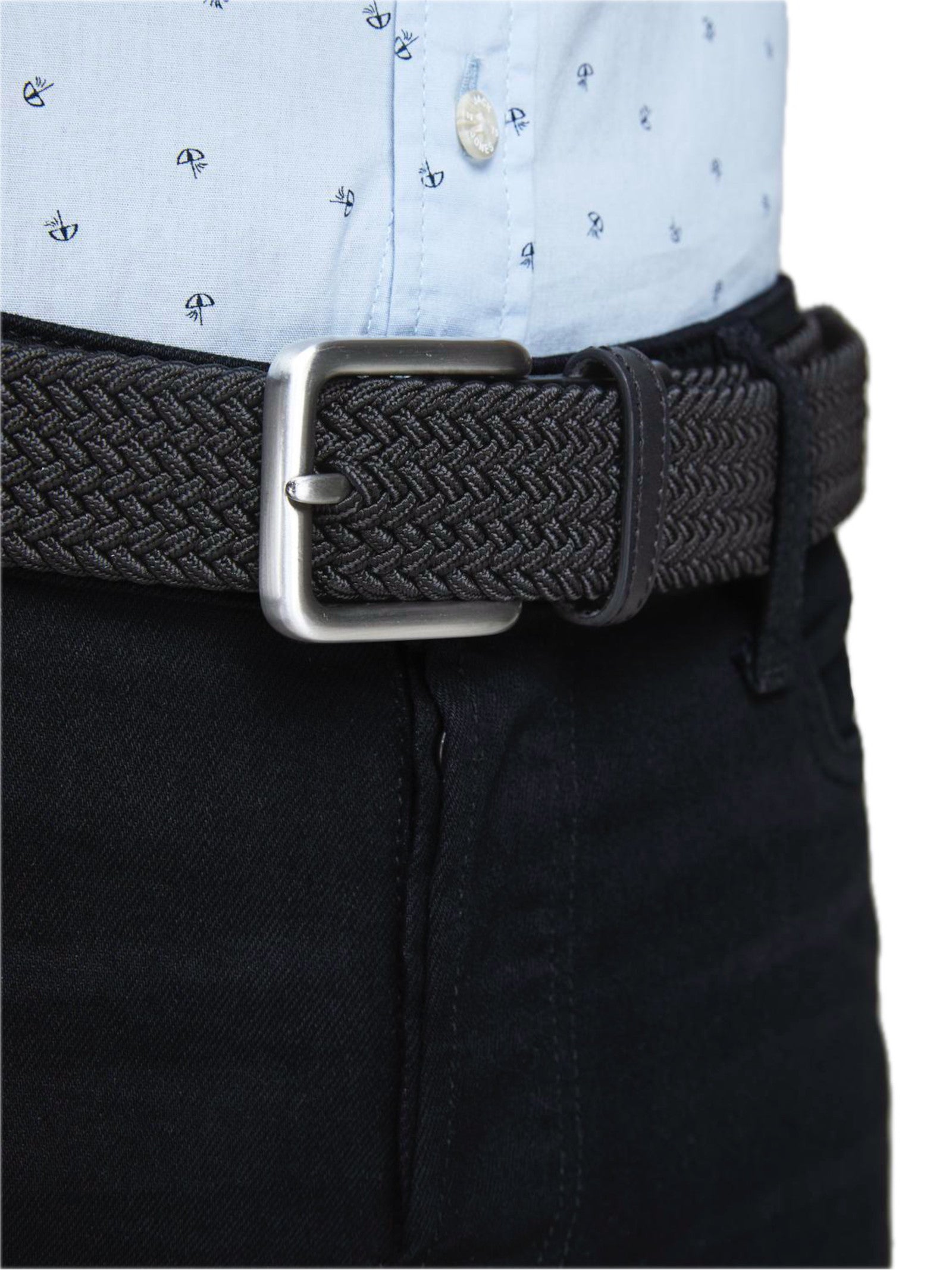 Cintura Jack & Jones Nera Spring corda 12118114 Black JACK & JONES 