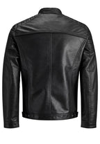 Giubbotto Jack & Jones Nero Rocki ecopelle 12147218 /Black JACK & JONES 