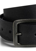 Cintura Jack & Jones Nera Victor in pelle<BR/> 12152757 /Black JACK & JONES 