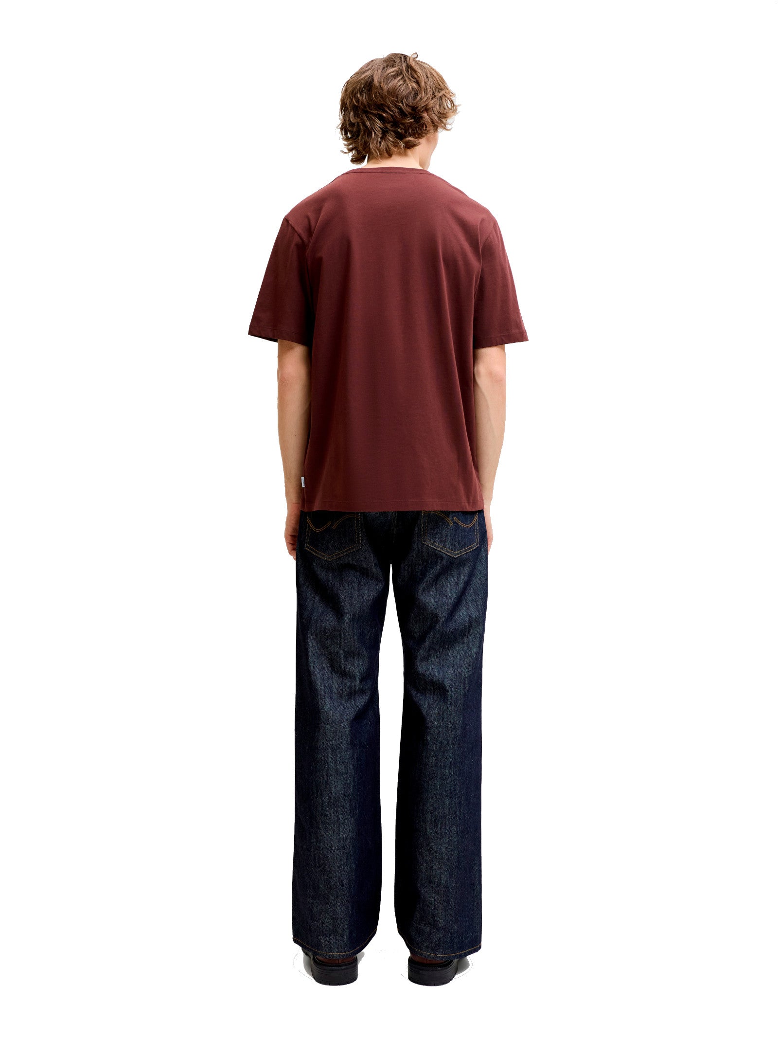 T-shir Jack & Jones Organic Vinaccia a maniche corte basic 12156101 /Bitter Chocolate JACK & JONES 