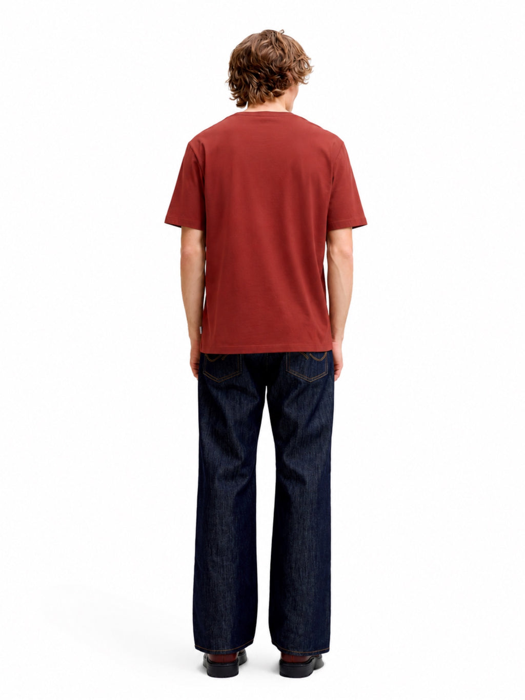 T-shir Jack & Jones Organic Mattone a maniche corte basic 12156101 /Fired Brick JACK & JONES 
