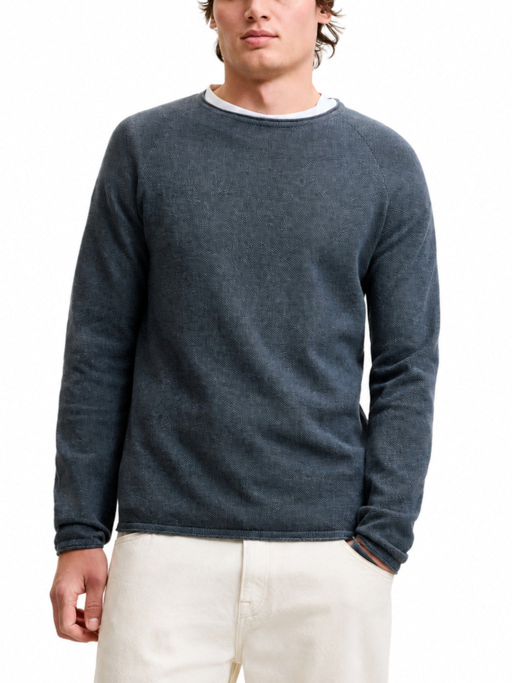 Maglia Jack & Jones Hill Antracite girocollo 12157321 /Turbulence JACK & JONES 