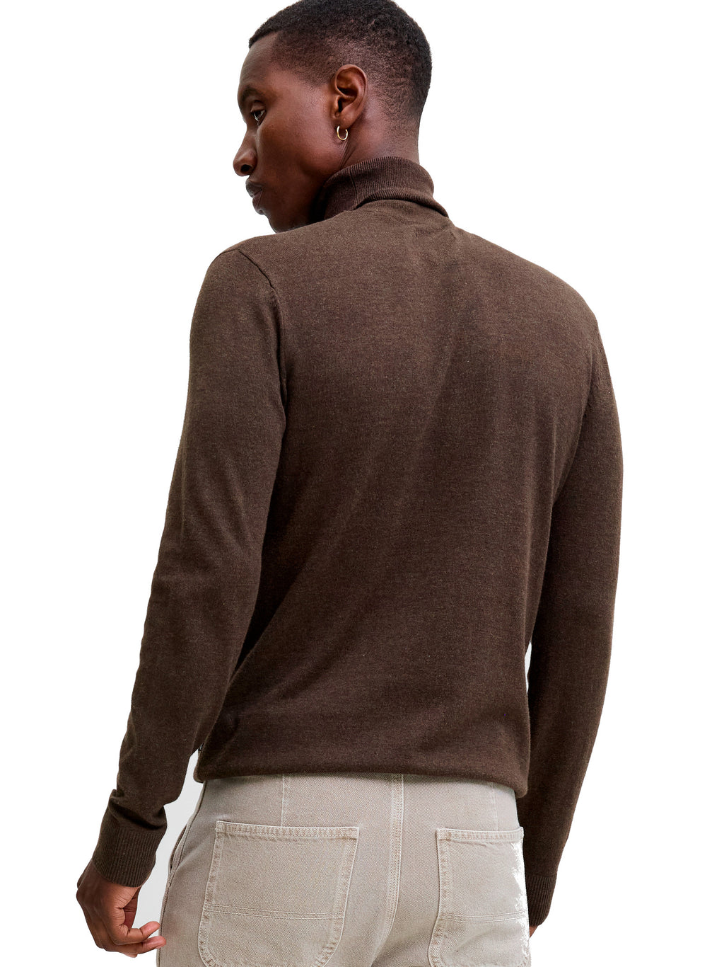 Maglia Jack & Jones Marrone Emil a collo alto 12157417 /Mulch JACK & JONES 