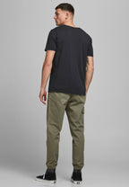 T-shirt Jack & Jones Esplit Nera scollo a V 12164972 /Black JACK & JONES 