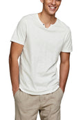 T-shirt Jack & Jones Esplit Bianco scollo a V 12164972 /CLOUD DANCER JACK & JONES 