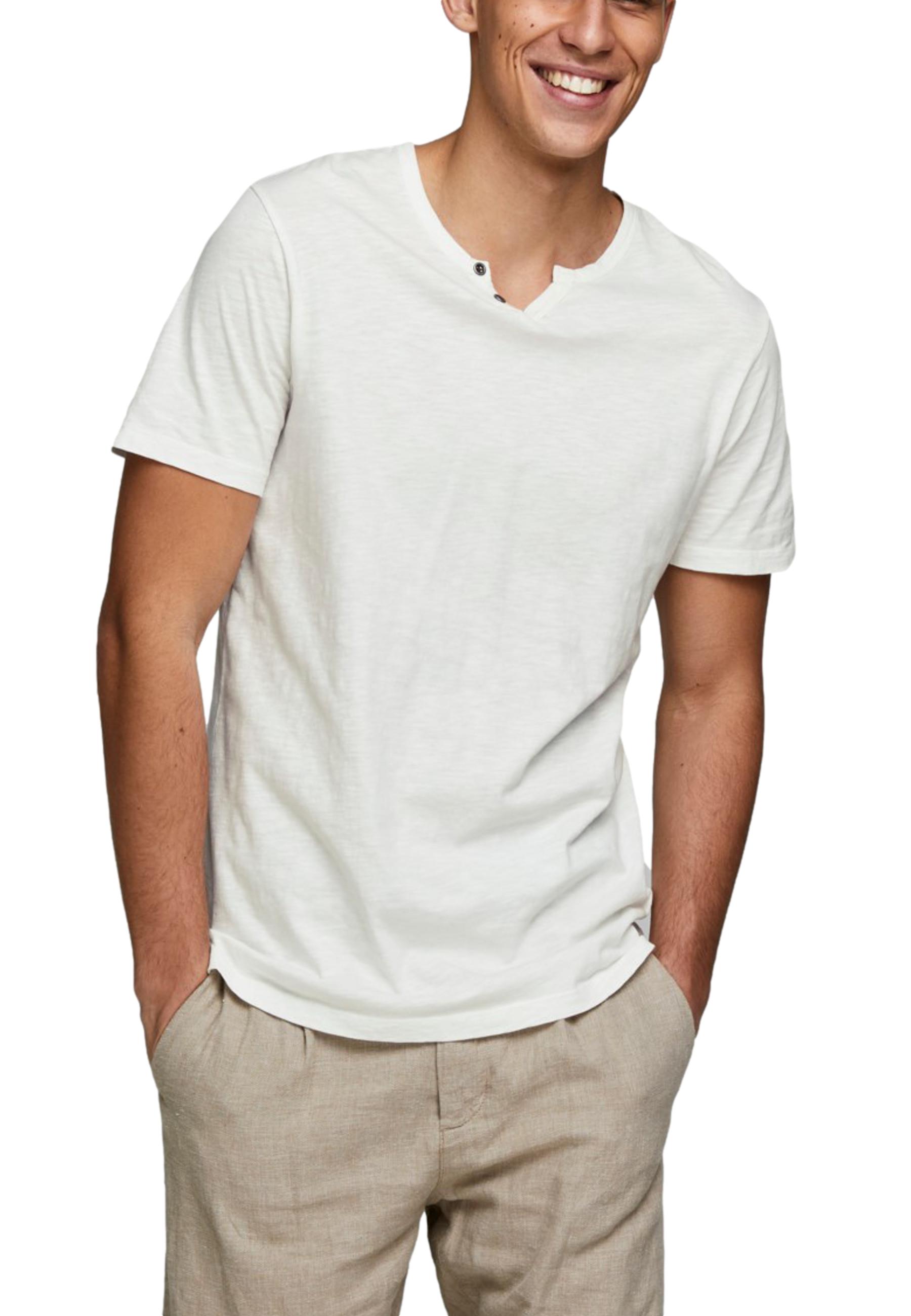 T-shirt Jack & Jones Esplit Bianco scollo a V 12164972 /CLOUD DANCER JACK & JONES 
