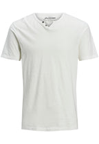 T-shirt Jack & Jones Esplit Bianco scollo a V 12164972 /CLOUD DANCER JACK & JONES 