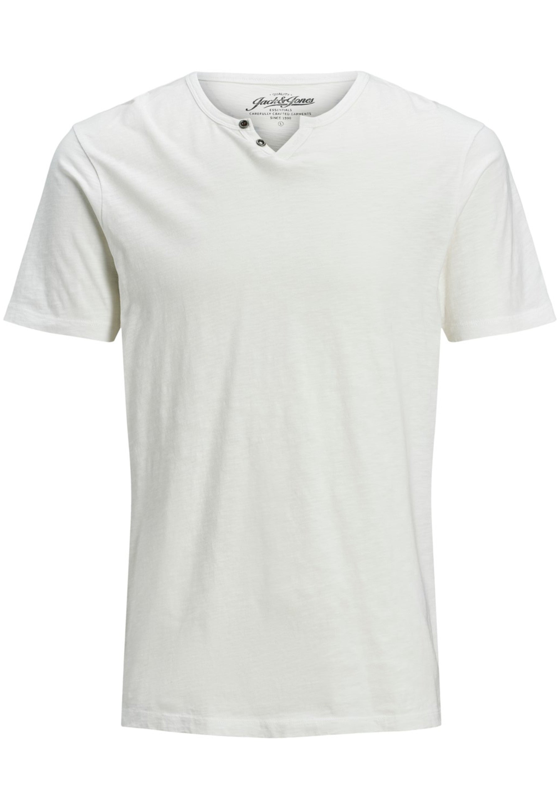T-shirt Jack & Jones Esplit Bianco scollo a V 12164972 /CLOUD DANCER JACK & JONES 