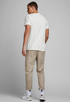 T-shirt Jack & Jones Esplit Bianco scollo a V 12164972 /CLOUD DANCER JACK & JONES 