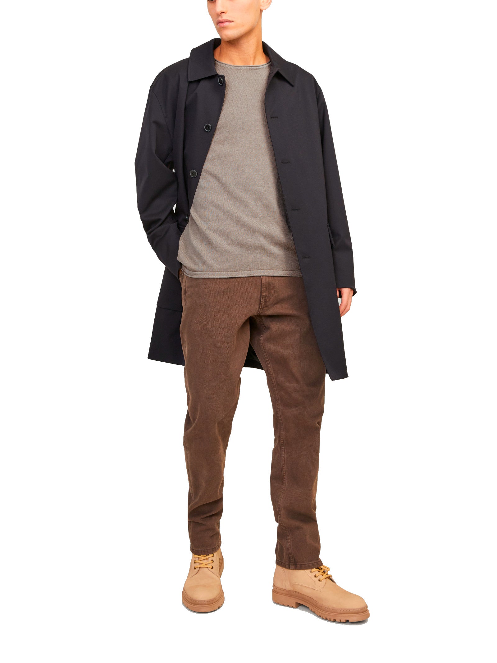 Maglia Jack & Jones Leo Beige girocollo 12174001 /Crockery JACK & JONES 