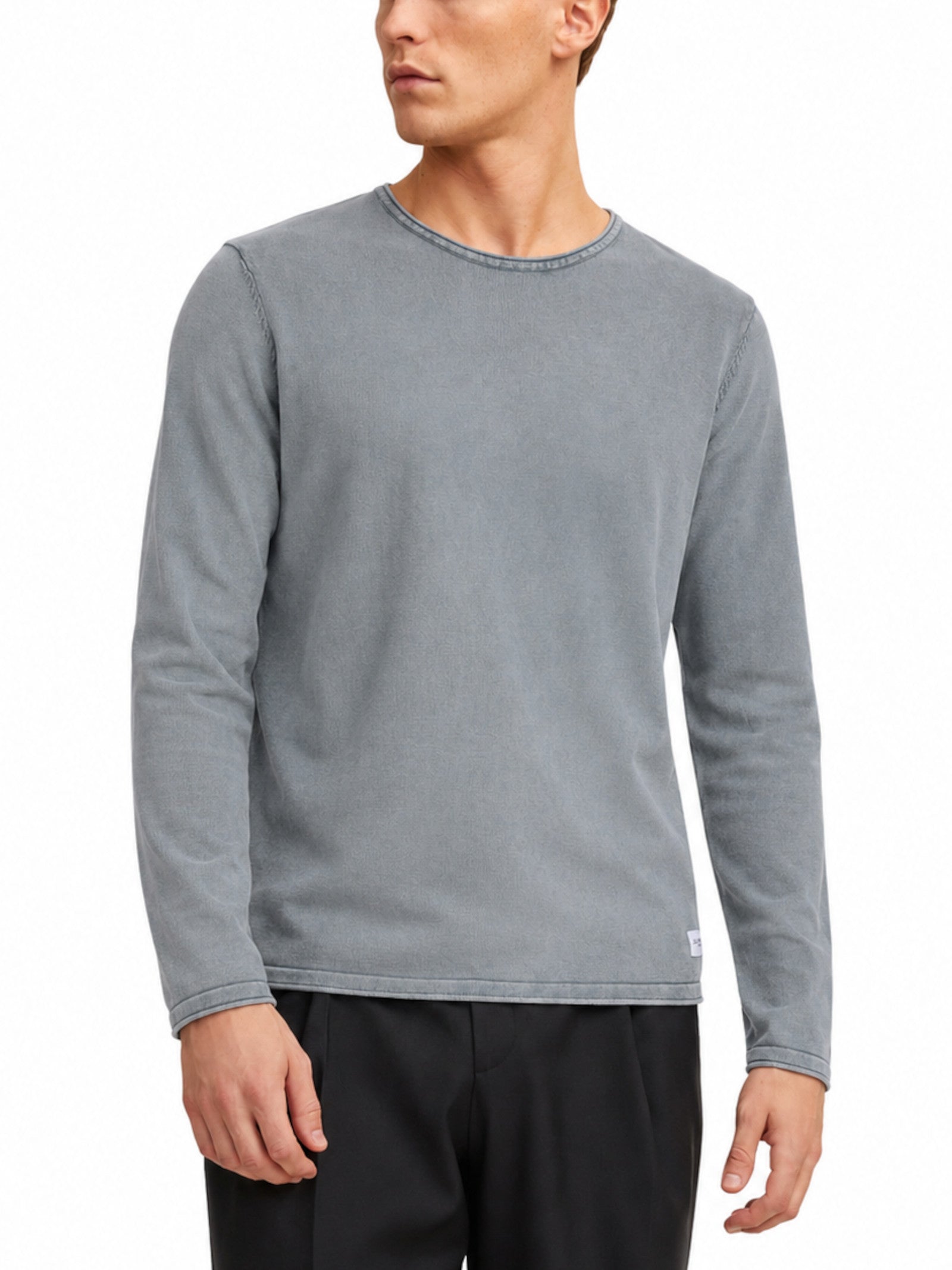 Maglia Jack & Jones Leo Grigio girocollo 12174001 /Turbulence JACK & JONES 