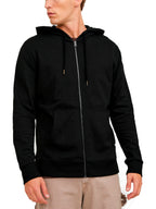 Felpa Jack & Jones Basic Nero con zip e cappuccio 12181901 /Black JACK & JONES 