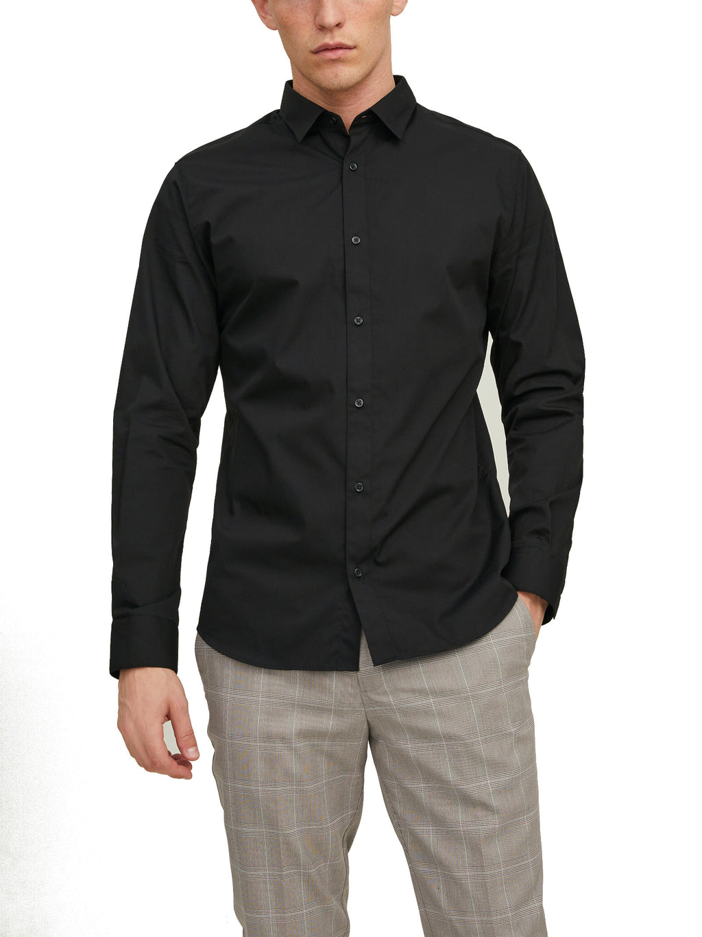 Camicia Jack & Jones Joe Nero a maniche lunghe 12187222 /Black JACK & JONES 