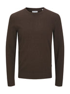 Maglia Jack & Jones Emil Marrone girocollo 12208364 /Mulch JACK & JONES 