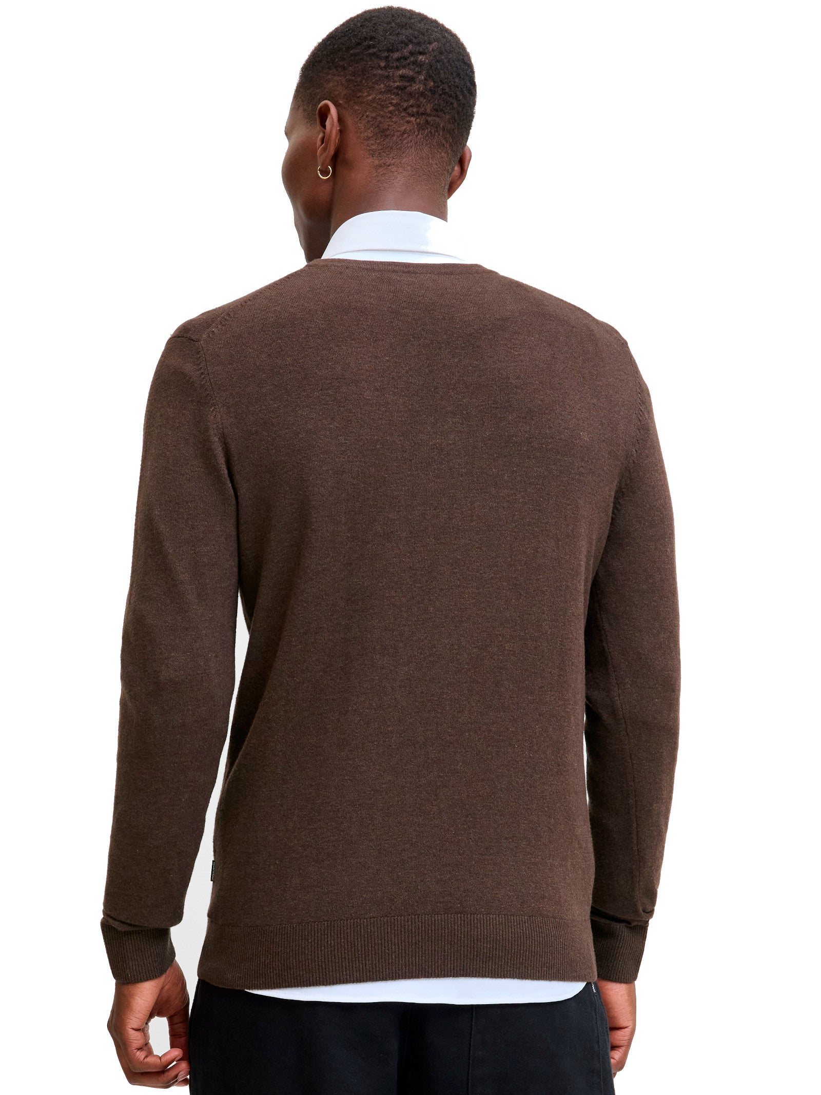 Maglia Jack & Jones Emil Marrone girocollo 12208364 /Mulch JACK & JONES 