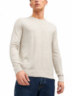 Maglia Jack & Jones Emil Beige girocollo 12208364 /Oatmeal JACK & JONES 