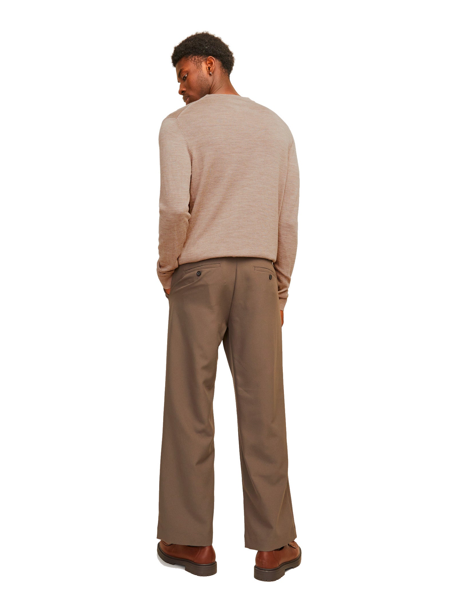 Maglia Jack & Jones Beige Merino girocollo 12216817 /Greige JACK & JONES 