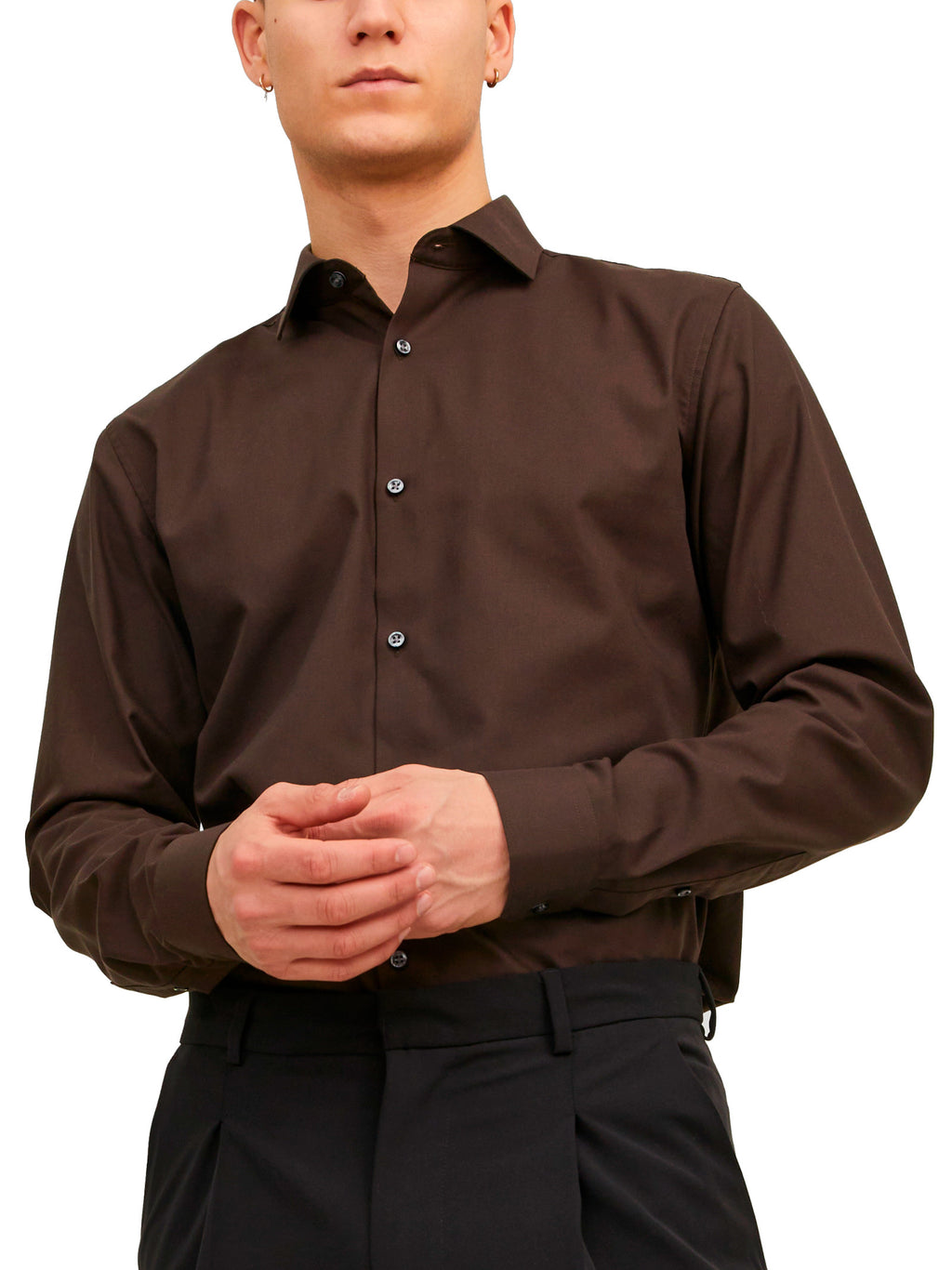 Camicia Jack & Jones Parker Marrone No Stiro 12227385 /Chocolate Torte JACK & JONES 