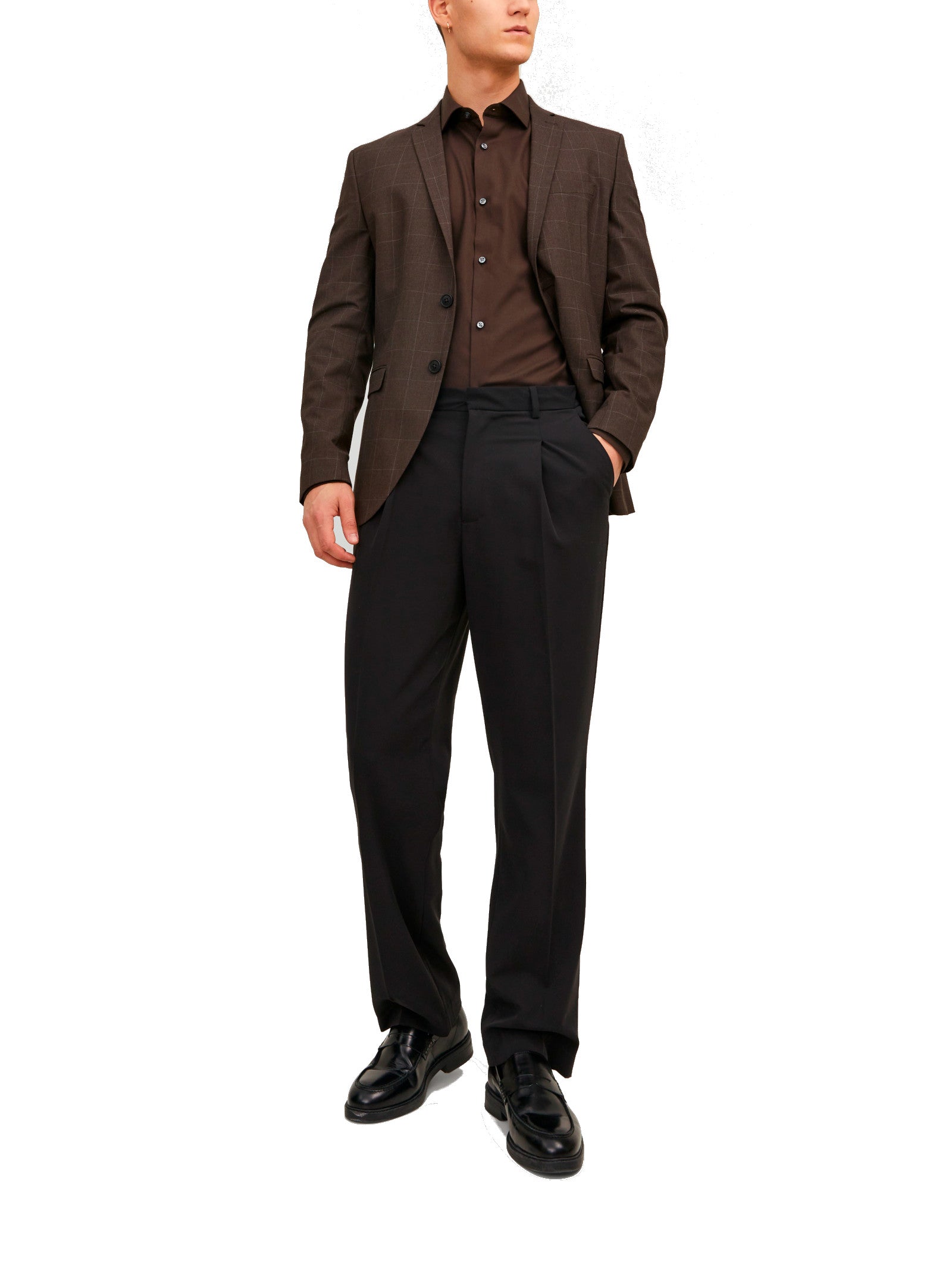 Camicia Jack & Jones Parker Marrone No Stiro 12227385 /Chocolate Torte JACK & JONES 