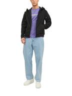 Giubbotto Jack & Jones Basic Nero in Softshell Nero con cappuccio 12236300 /Black JACK & JONES 