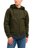 Giubbotto Jack & Jones Basic Verde Bosco in Softshell  con cappuccio 12236300 /Rosin JACK & JONES 