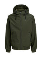Giubbotto Jack & Jones Basic Verde Bosco in Softshell  con cappuccio 12236300 /Rosin JACK & JONES 