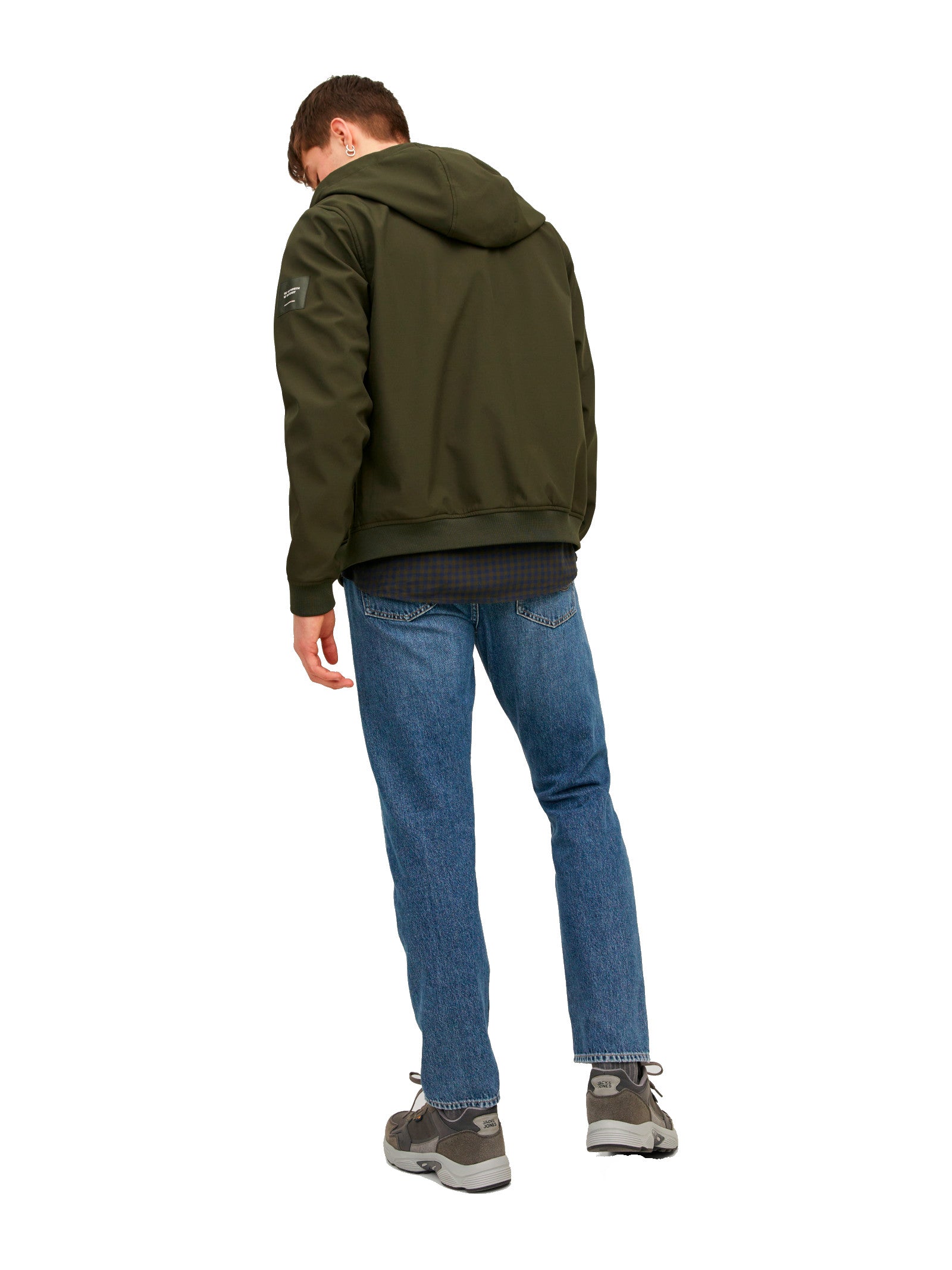 Giubbotto Jack & Jones Basic Verde Bosco in Softshell  con cappuccio 12236300 /Rosin JACK & JONES 