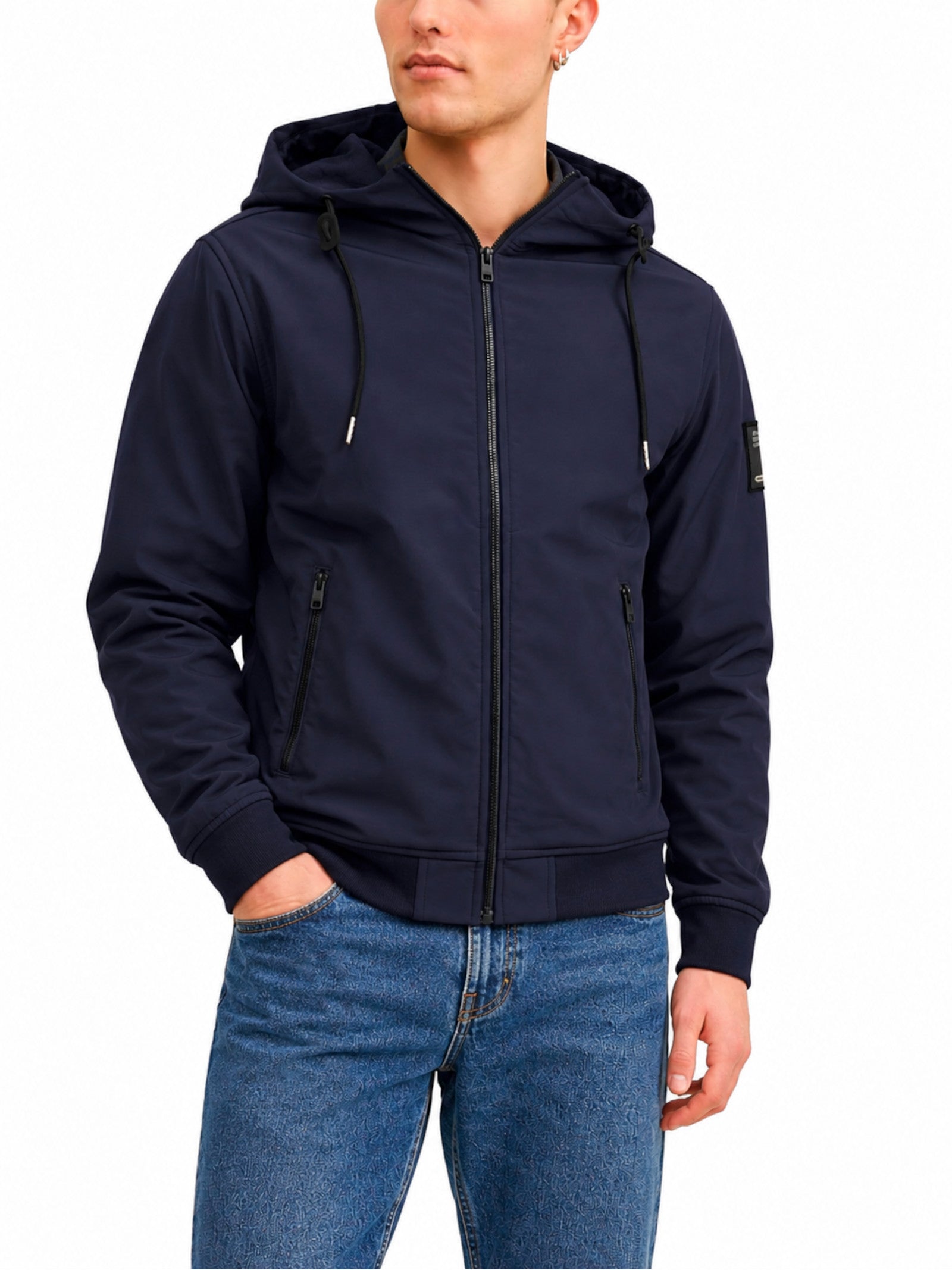 Giubbotto Jack & Jones Basic Blu in Softshell  con cappuccio 12236300 /Sky Captain JACK & JONES 