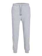 Pantalone Jack & Jones Gordon Nero in felpa con polsino 12249274 /Light Grey Melange JACK & JONES 