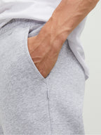 Pantalone Jack & Jones Gordon Nero in felpa con polsino 12249274 /Light Grey Melange JACK & JONES 