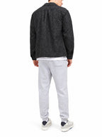 Pantalone Jack & Jones Gordon Nero in felpa con polsino 12249274 /Light Grey Melange JACK & JONES 