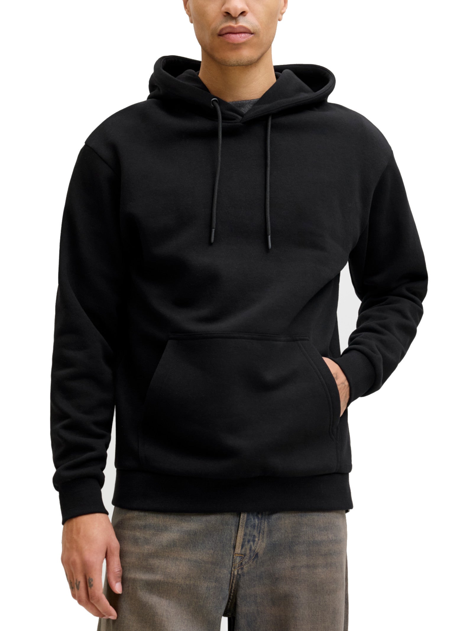Felpa Jack & Jones Bradley Nero con cappuccio 12249340 /Black JACK & JONES 