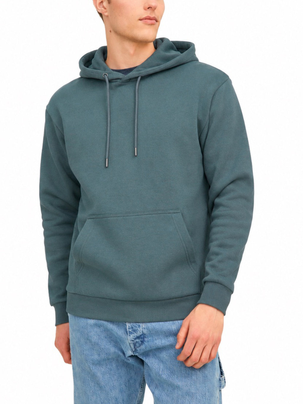 Felpa Jack & Jones Bradley Verde petrolio con cappuccio 12249340 /Turbulence JACK & JONES 